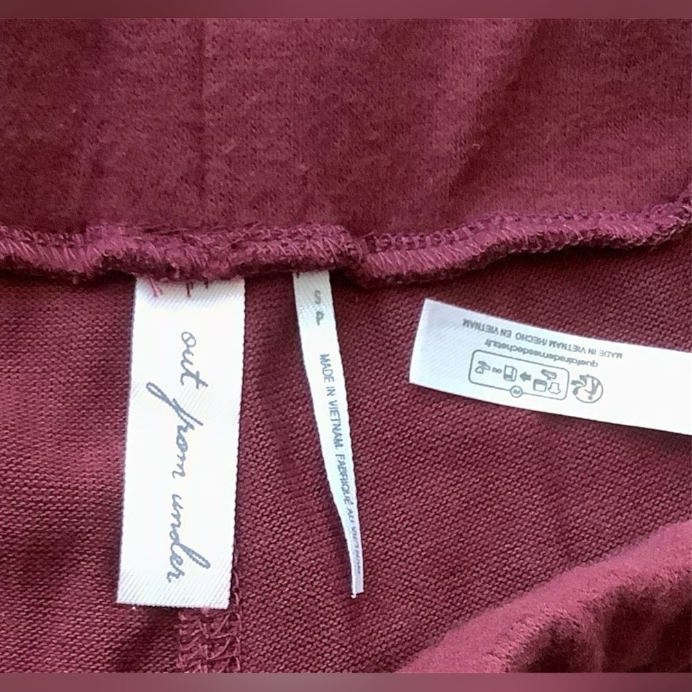 Urban Outfitters Out From Under Flare Bottom Pants Wine Size Small Casual NWT - Picture 3 of 7